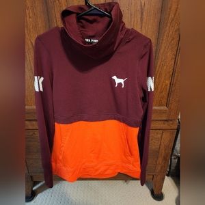 PINK athletic color block cowl neck